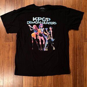 K-Pop Demon Hunters Graphic Tee – Black, Size L